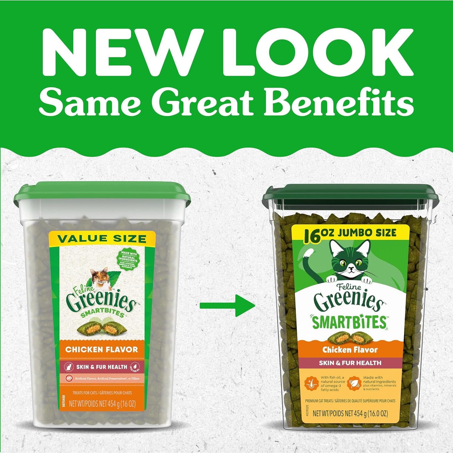 Feline SMARTBITES Healthy Skin and Fur, Chicken and Salmon Flavors, All Bag Sizes