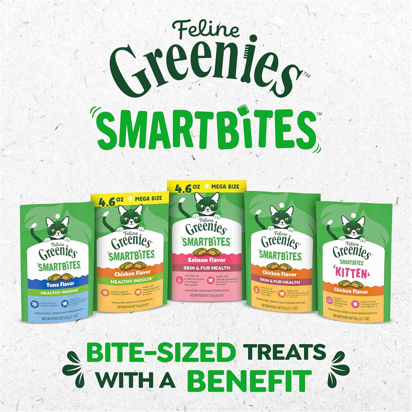 Feline SMARTBITES Healthy Skin and Fur, Chicken and Salmon Flavors, All Bag Sizes