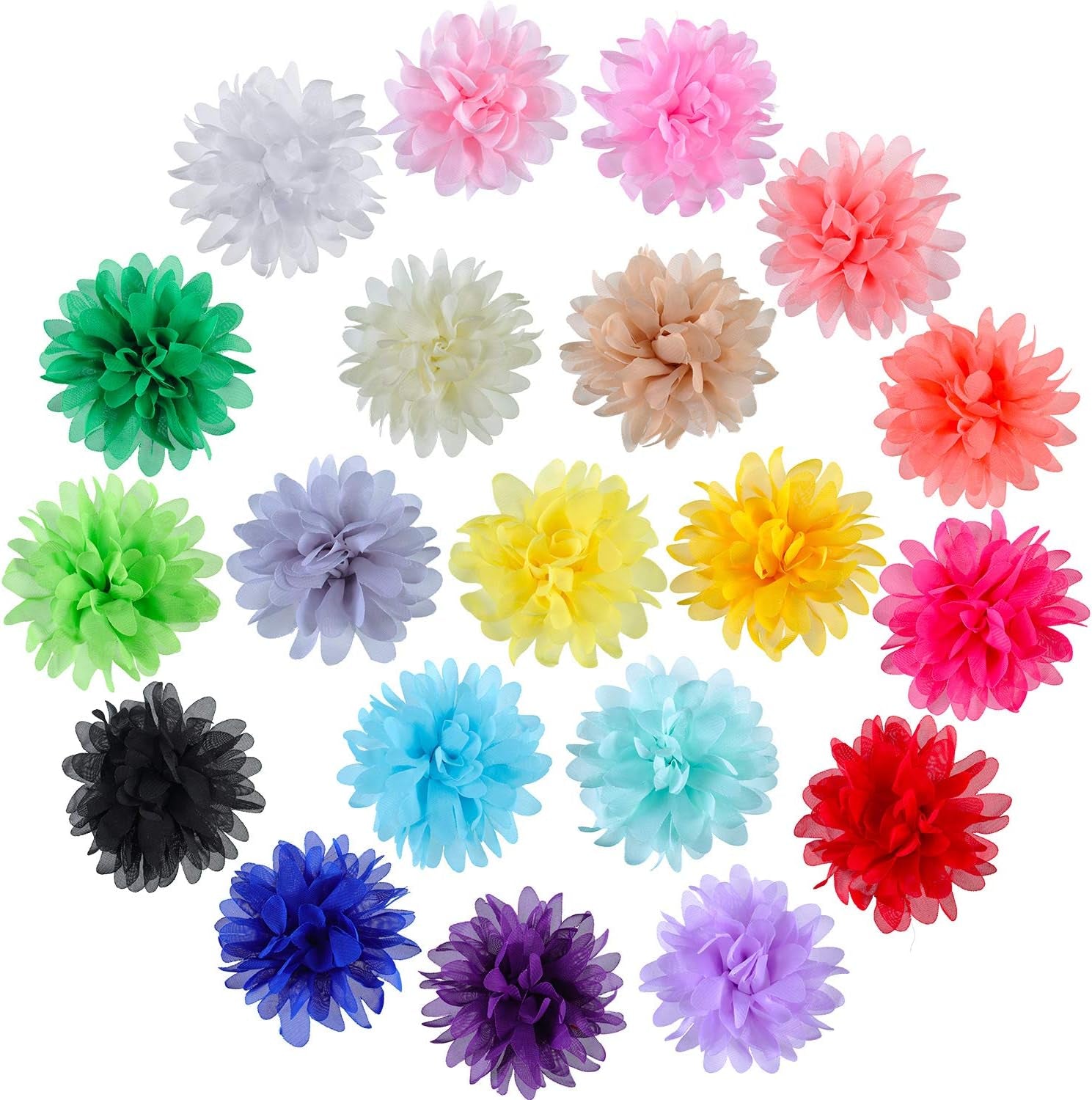 20 Pieces Dog Collar Flowers Pet Flower Bow Ties Multi-Color Dog Charms Flower for Puppy Dog Collar Grooming Accessories (10 Cm/ 4 Inch)