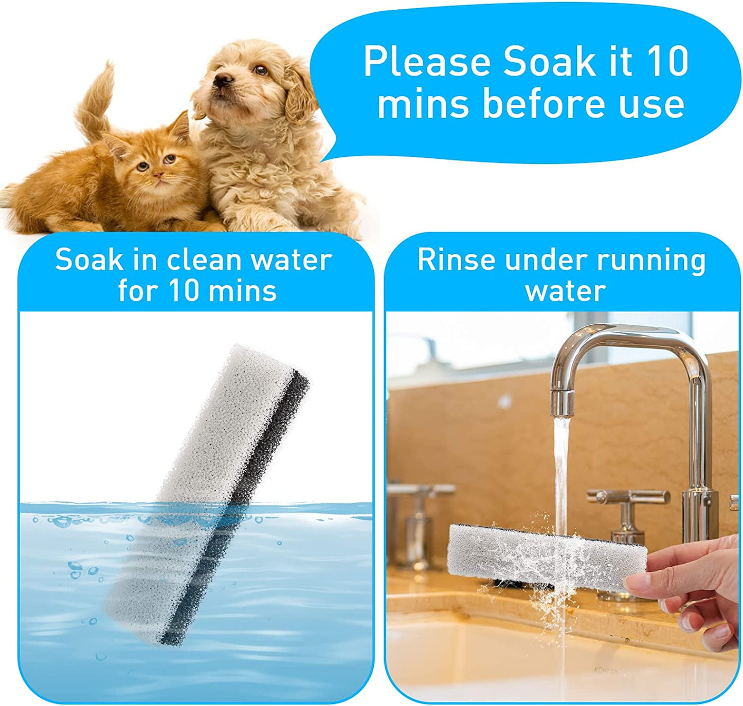 Cat Dog Water Fountain (Replacement Filters for WF020TP)