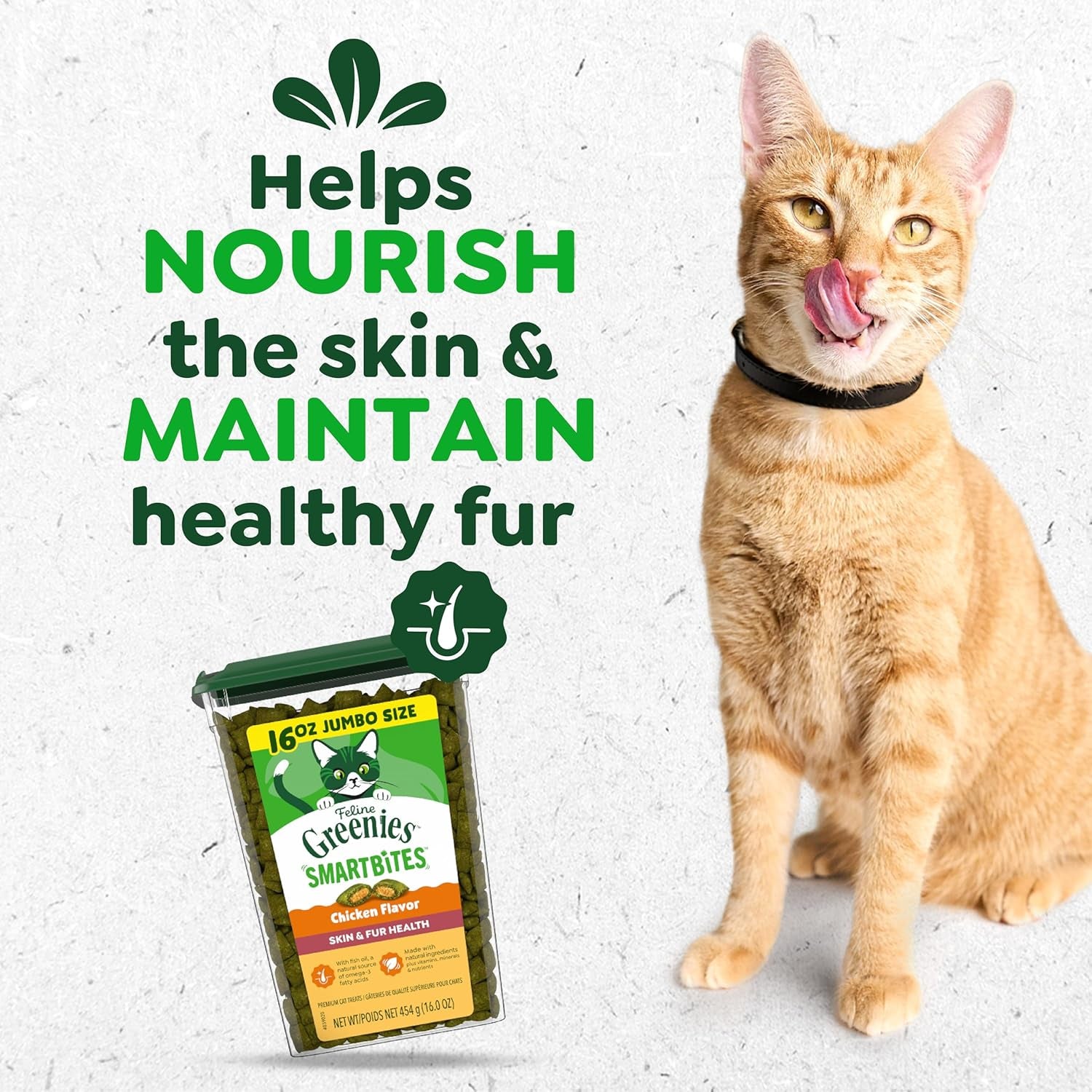 Feline SMARTBITES Healthy Skin and Fur, Chicken and Salmon Flavors, All Bag Sizes